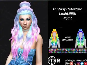 Fantasy Retexture of Night hair by LeahLillith