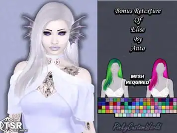Bonus Retexture of Elise hair by Anto