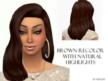 Brown hair with natural highlights