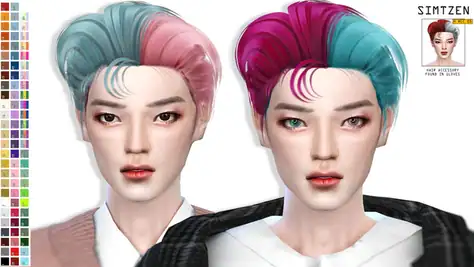 CC : Hair Accessory 05 - Half Half Hair Dye