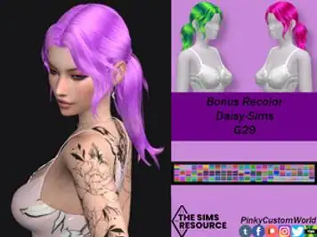Bonus Recolor of Daisy-Sims G29 hair