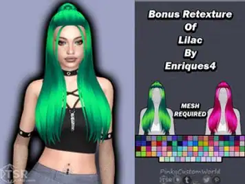 Bonus Retexture of Lilac hair by Enriques4