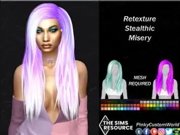 Retexture of Misery hair by Stealthic