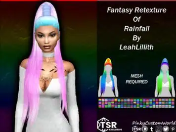 Fantasy Retexture of Rainfall hair by LeahLillith