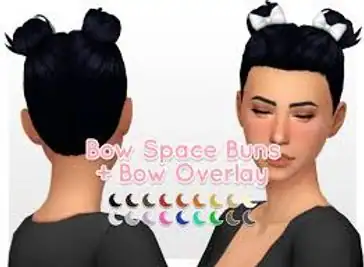 Dear Solar — ☾ Bow Space Buns + Bow Overlay This hair has...