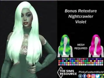 Bonus Retexture of Violet hair by Nightcrawler