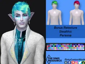 Bonus Retexture of Persona hair by Stealthic