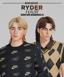 Middle Parted Mullet Hairstyle for Male