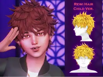 AlphaLocks: Rewi's Hair Child Conversion (AlphaCC Male Hair Magic)