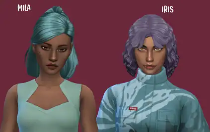 2 Hairs and Babyhairs by Twisted-Cat Recolored in AMPified and Academia