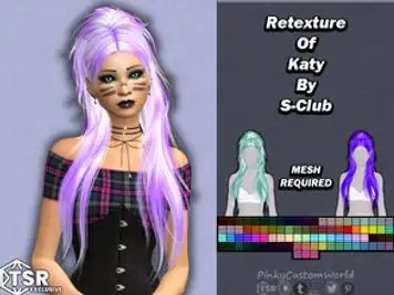 Retexture of Katy hair by S-Club