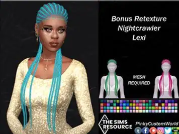 Bonus Retexture of Lexi hair by Nightcrawler