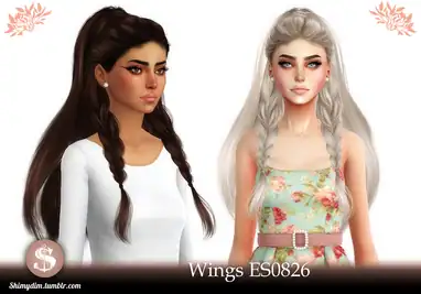 Long Braided Pigtails with Long Updo Hairstyle Retexture for Female [ALPHA]