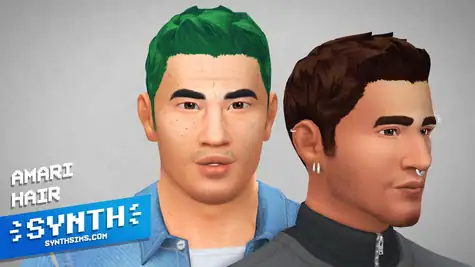 AMARI Male Hair: Custom Content - Short Messy Cuts for Sims