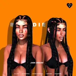 Stylish Long Black Braid Hair [Alpha]