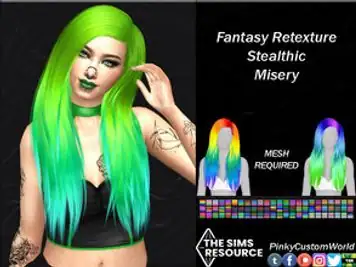 Fantasy Retexture of Misery hair by Stealthic