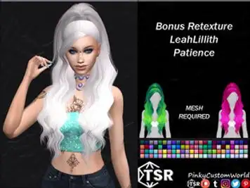 Bonus Retexture of Patience hair by LeahLillith