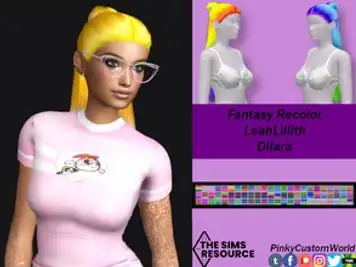 Fantasy Retexture of Dilara hair by LeahLillith