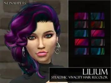 Lilium - Stealthic Vivacity Hairstyle Recolor {Mesh Requird}