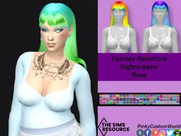 Fantasy Retexture of Rose hair by Nightcrawler
