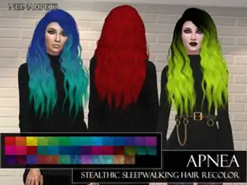 Apnea - Stealthic Hairstyle Recolor {Mesh Requird}