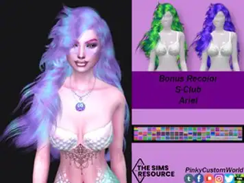 Bonus Retexture of Ariel hair by S-Club