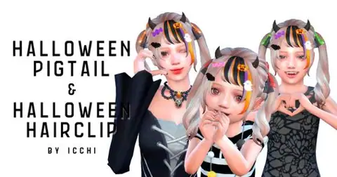 2022 Halloween Pigtails & Hair clips