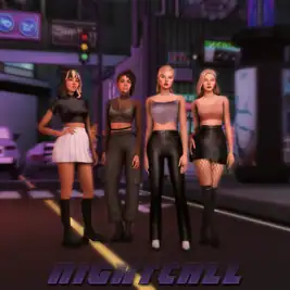 Nightcall Collection CC Pack ( Hairs / Boots / Stocking / Jeans Top / Black / Hair Dye / Skirt ) [MM]