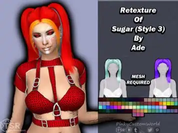 Retexture of Sugar (Style 3) hair by Ade