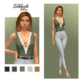 Girl in Green Lookbook: Hair, Apparel, Shoes, Necklace - CC Credits Inside