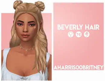 Wavy Space Buns Hairstyle with Strands or Bangs [MM]
