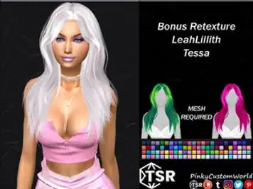 Bonus Retexture of Tessa hair by LeahLillith