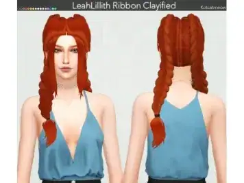 Leahlillith Ribbon Hair Clayified by Kotcatmeow: Elegant Updo Hairstyles for Women
