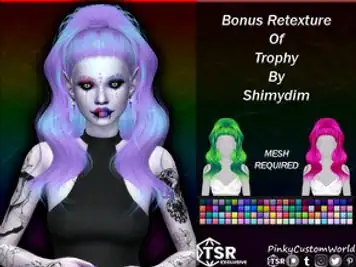Bonus Retexture of Trophy hair by Shimydim