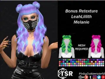 Bonus Retexture of Melanie hair by LeahLillith