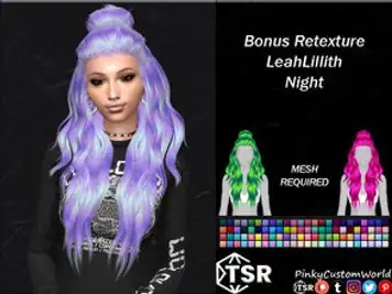 Bonus Retexture of Night hair by LeahLillith