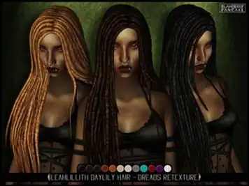 BlahberryPancake - LeahLillith Daylily Hair Dreads Retexture