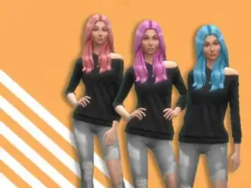 Kaylee922 - Jewel Toned Long Wavy Hair Base Game Recolor