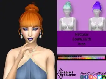 Retexture of Ines hair by LeahLillith