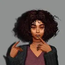 Long black hair sims 4 cc