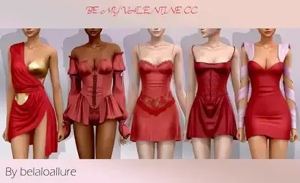 BelaoAllureValentine - Be My Valentine CC  Collection (Dresses, Clothing Sets, Alpha CC for Females)