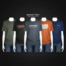 GorillaTeeFresh - Washed T-Shirt by  Gorillax3 (Male Tops, Shirts, Clothing Sets, AlphaCC, Accessories)