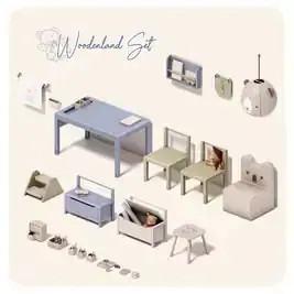 Woodenland Set - Furniture and Clutter