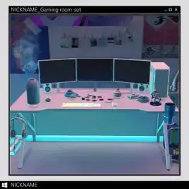 Gaming Room Furniture Pack (Table / Gaming PC / Desk / Headset / Humidifier / Speaker) [MM]