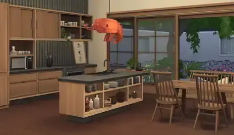 Kyoto Set Collection ( Spindle Chairs / Dining Table / Lantern / Kitchen Island / Sink ) [MM]