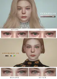 eyebags #4 & eyelashes #3 by sims3melancholic ♡