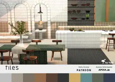 Tile Furniture Pack (Sink / Floor / Wallpaper / Counter Island / Table Set) [MM]