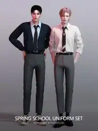 SpringBoard Scholars - School Uniform Set  (Male Clothes, Tops, Pants, Accessories, AlphaCC)