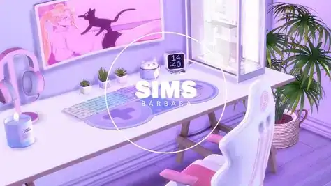 Cute Gaming Bedroom by barbara Sims
