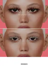 Lush Lashes L18 by Badddiesims (Stunning 3D Makeup & Alpha Hair)